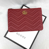  Túi Nữ Gucci GG Marmont Clutch 'Red Leather' 