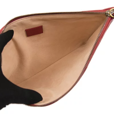  Túi Nữ Gucci GG Marmont Clutch 'Red Leather' 