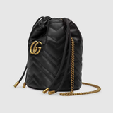  Túi Nữ Gucci Marmont Mini Bucket Bag 'Black' ‎ 