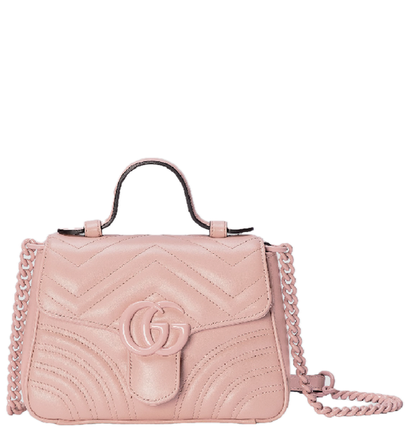  Túi Nữ Gucci Marmont Mini Top Handle Bag 'Pink' 