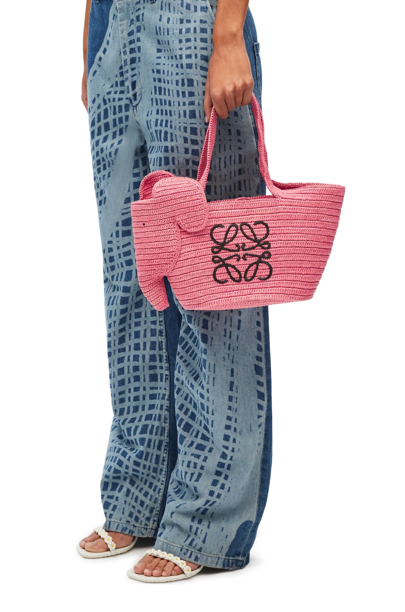  Túi Nữ Loewe Small Elephant Basket Bag 'Sunset Pink' 