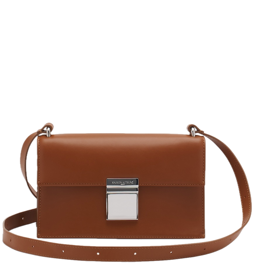  Túi Nữ Maison Kitsune Preppy Baguette 'Tobaco' 
