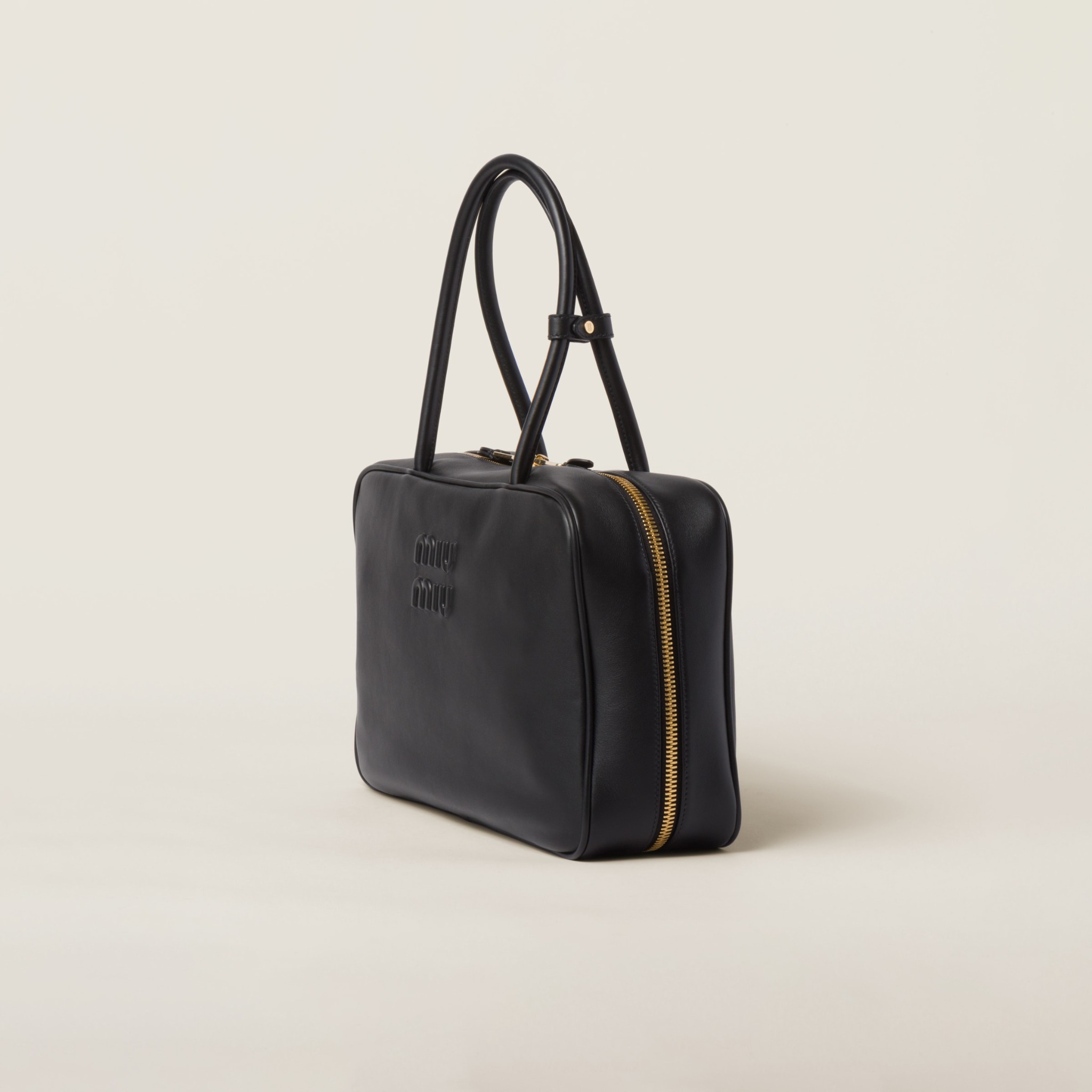 Miu Miu｜ (5BB117 2CRW F0002) Black Leather Beau Bag | Miu Miu