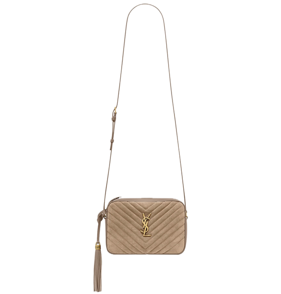  Túi Nữ Saint Laurent Lou In Quilted Suede 'Taupe' 