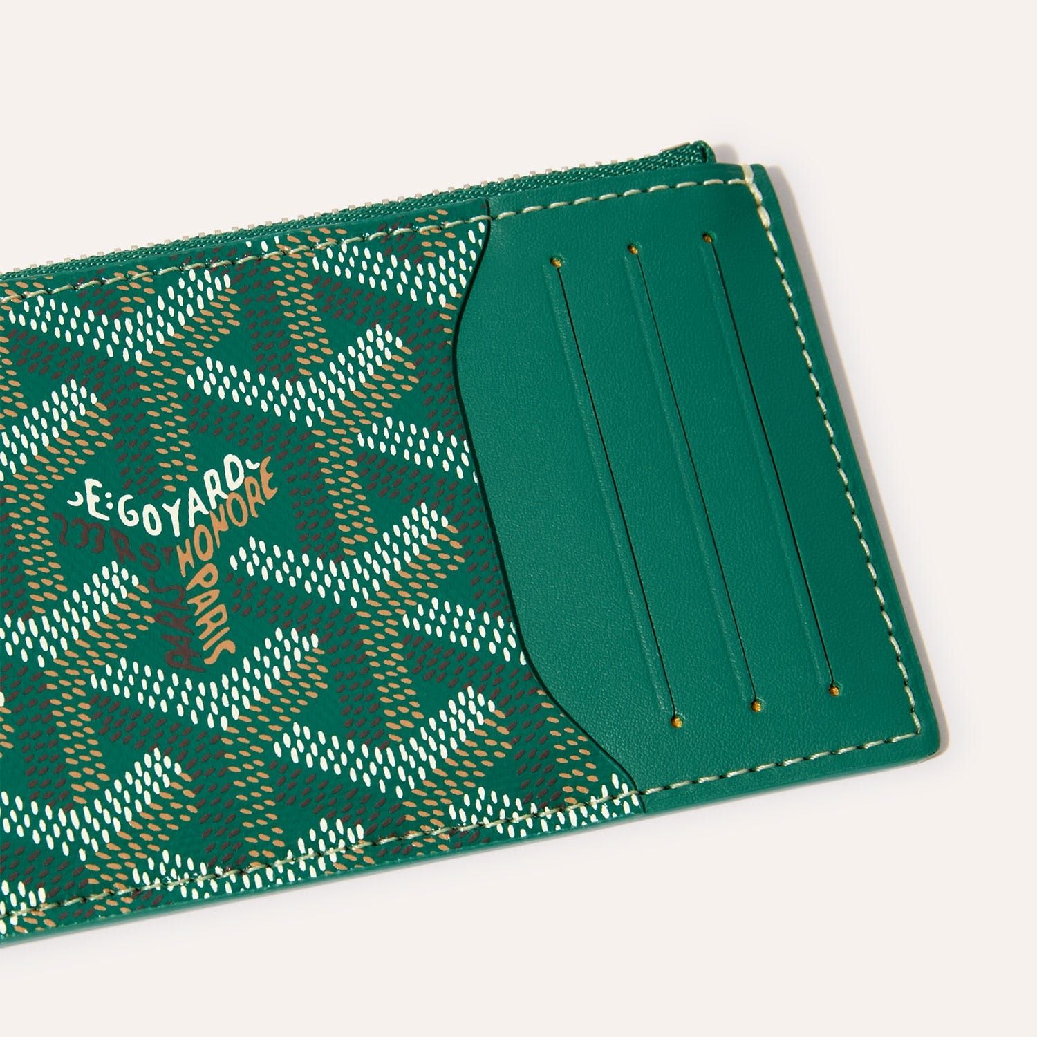  Ví Goyard Bourbon Zipped Card Holder 'Green' 