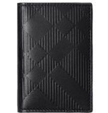  Ví Nam Burberry Embossed Check Folding Card Case 'Black' 