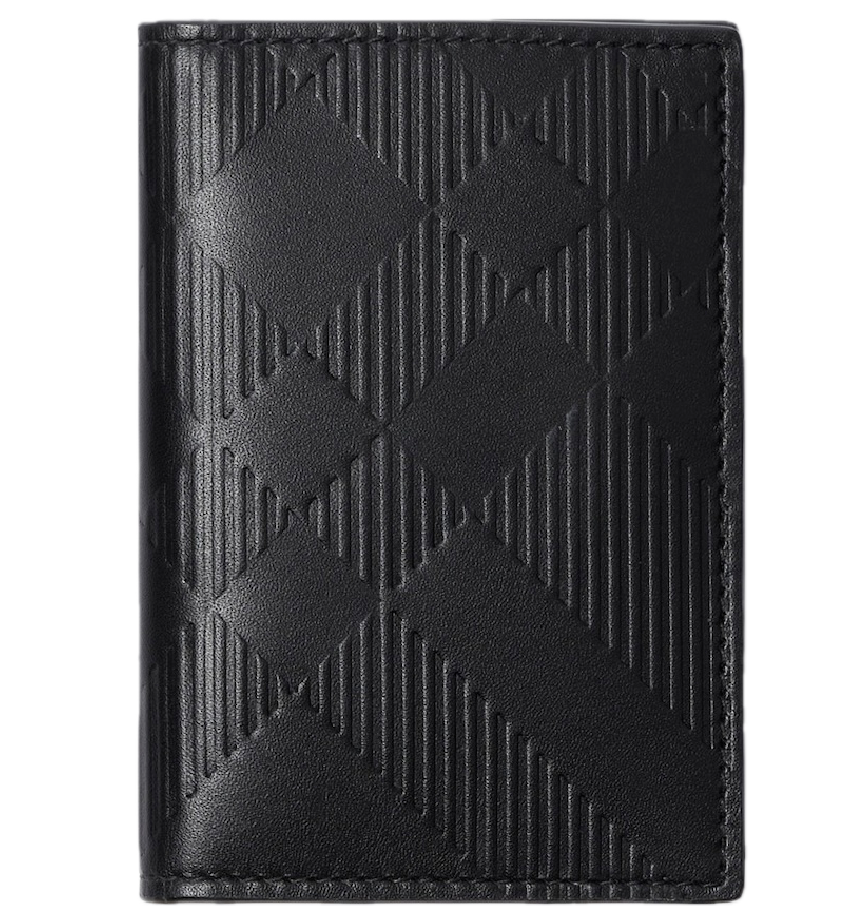  Ví Nam Burberry Embossed Check Folding Card Case 'Black' 