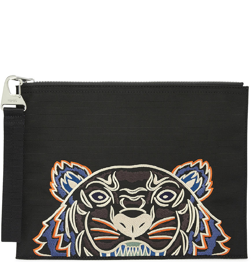  Ví Nam Kenzo Tiger Large Common Clutch 'Black' 