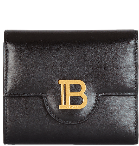  Ví Nữ Balmain Calfskin B-Buzz Trifold Wallet 'Black' 