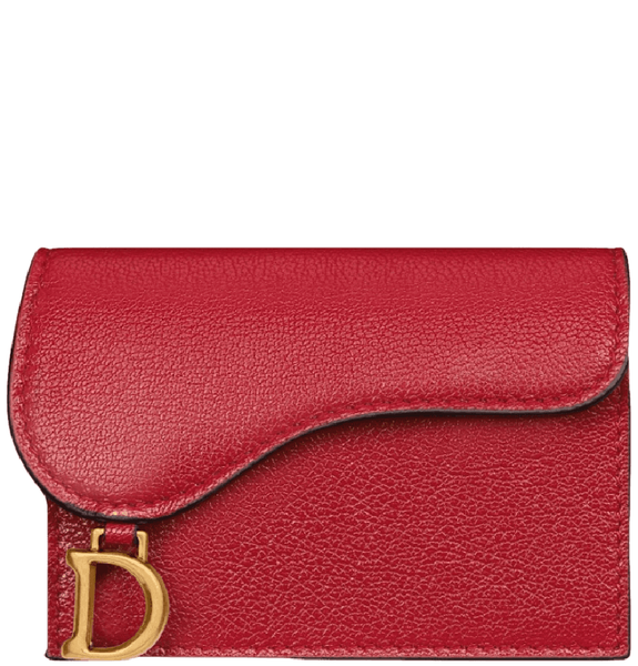  Ví Nữ Dior Saddle Flap Card Holder 'Amaryllis Red' 