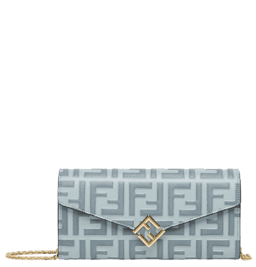  Ví Nữ Fendi FF Diamonds Continental Wallet 'Blue' 