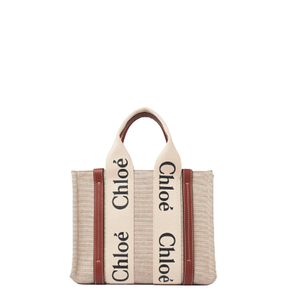  Túi Nữ Chloe Small Strap Woody Tote Bag Strap 'Beige' 