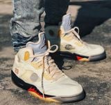  Giày Nike Air Jordan 5 Retro Off-White 'Sail' 