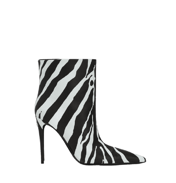 Giày Nữ Dolce & Gabbana Nappa Leather Ankle Boots 'Zebra' 