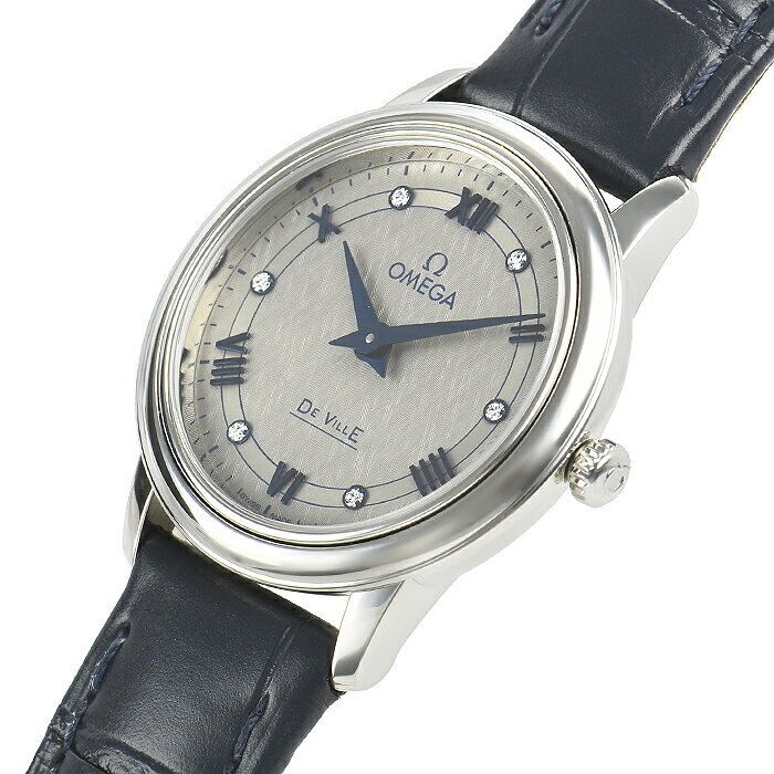  Đồng Hồ Nữ OMEGA De Ville Prestige Diamond Grey Dial Ladies 