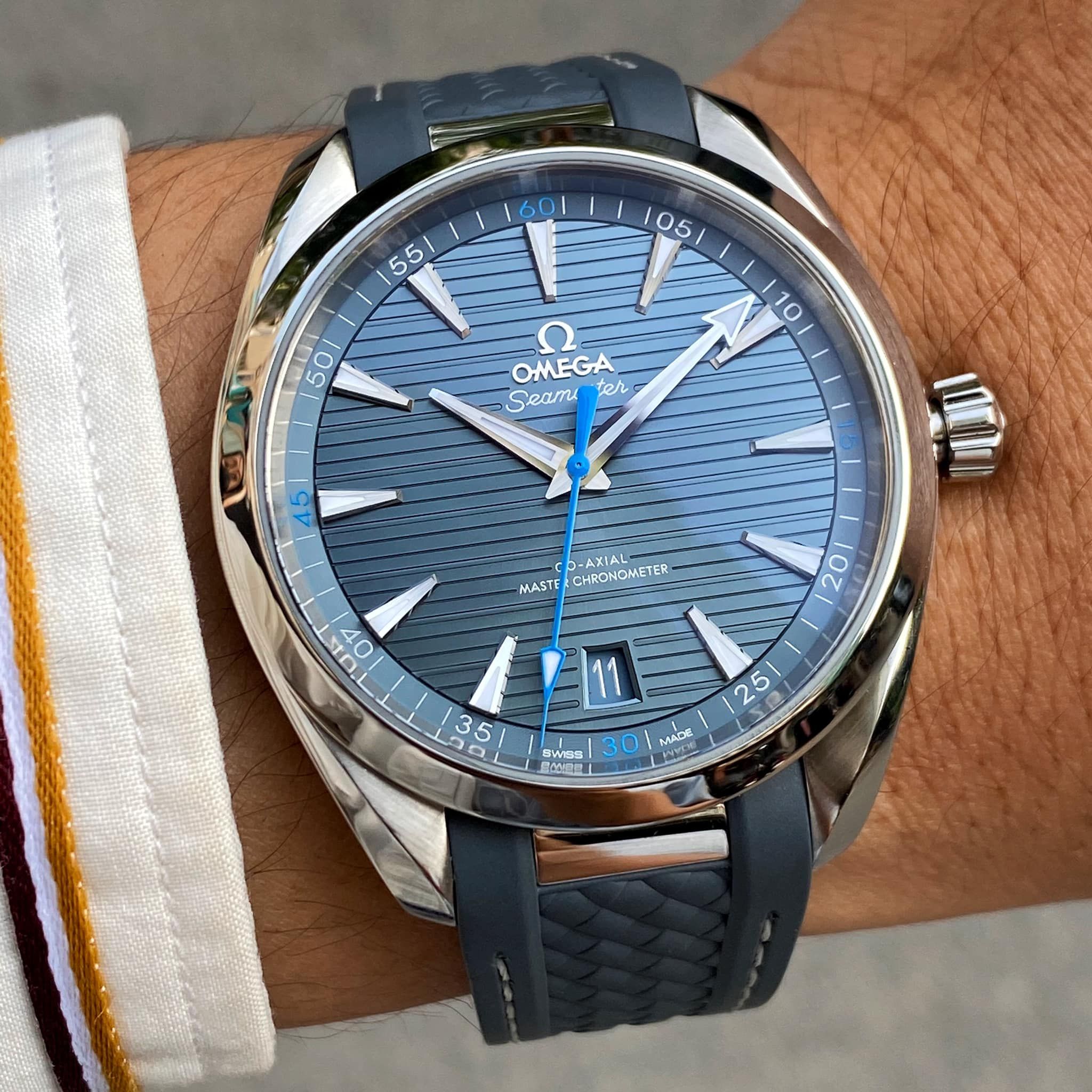  Đồng Hồ Nam OMEGA Seamaster Automatic 'Blue' Dial 
