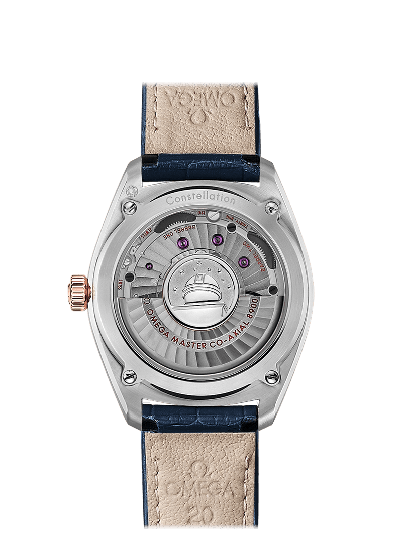  Đồng Hồ OMEGA Constellation Automatic Blue Dial Blue Leather 