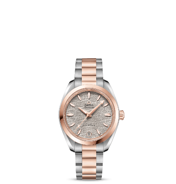  Đồng Hồ Omega Seamaster Automatic Waved Agate Grey Dial Ladies 