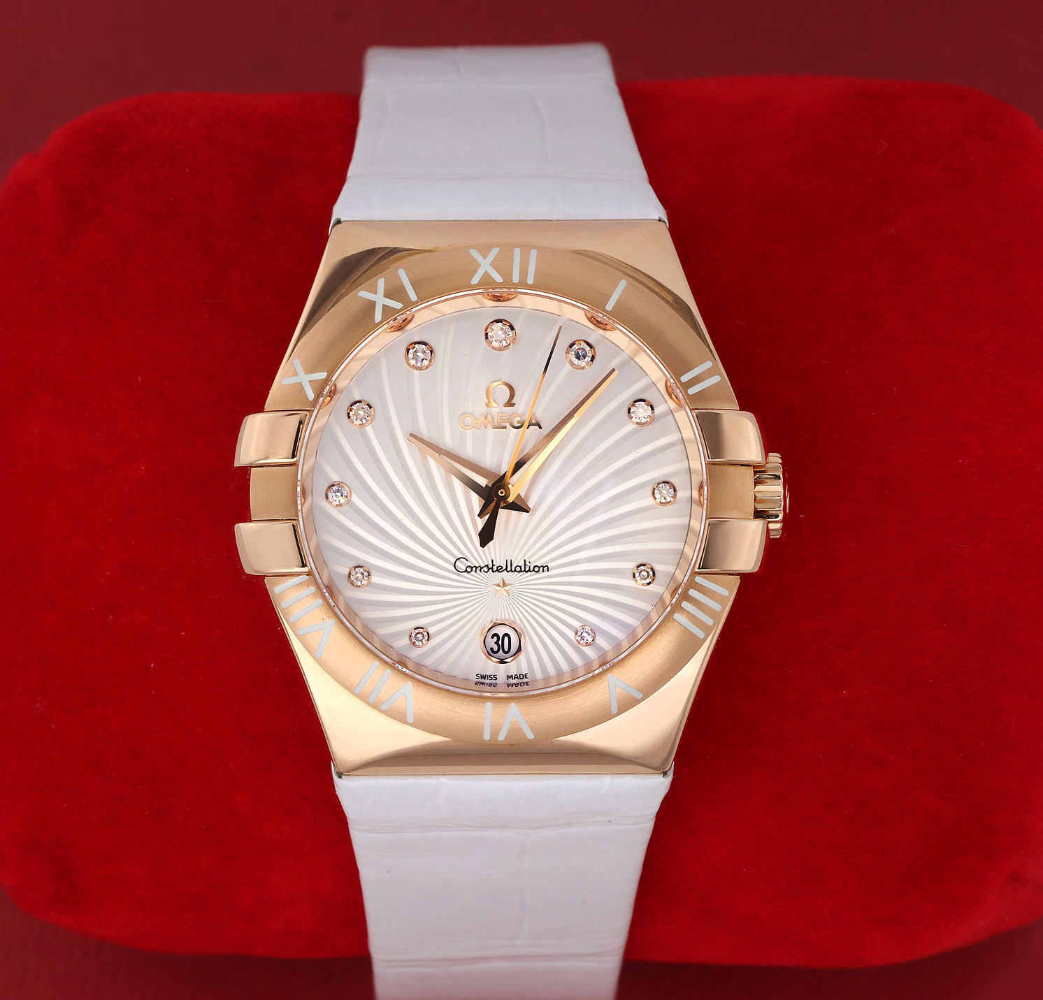  Đồng Hồ Omega Constellation 18kt Rose Gold Ladies 