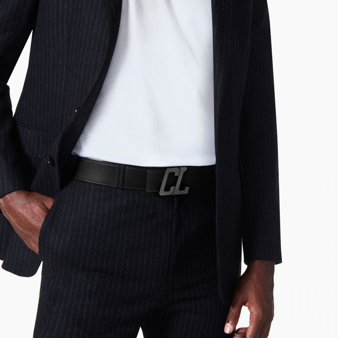  Thắt Lưng Nam Christian Louboutin Happy Rui Cl Logo 'Gun Metal' 