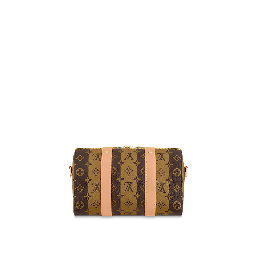  Túi Nam Louis Vuitton City Keepall Monogram Stripes 'Brown Canvas' 