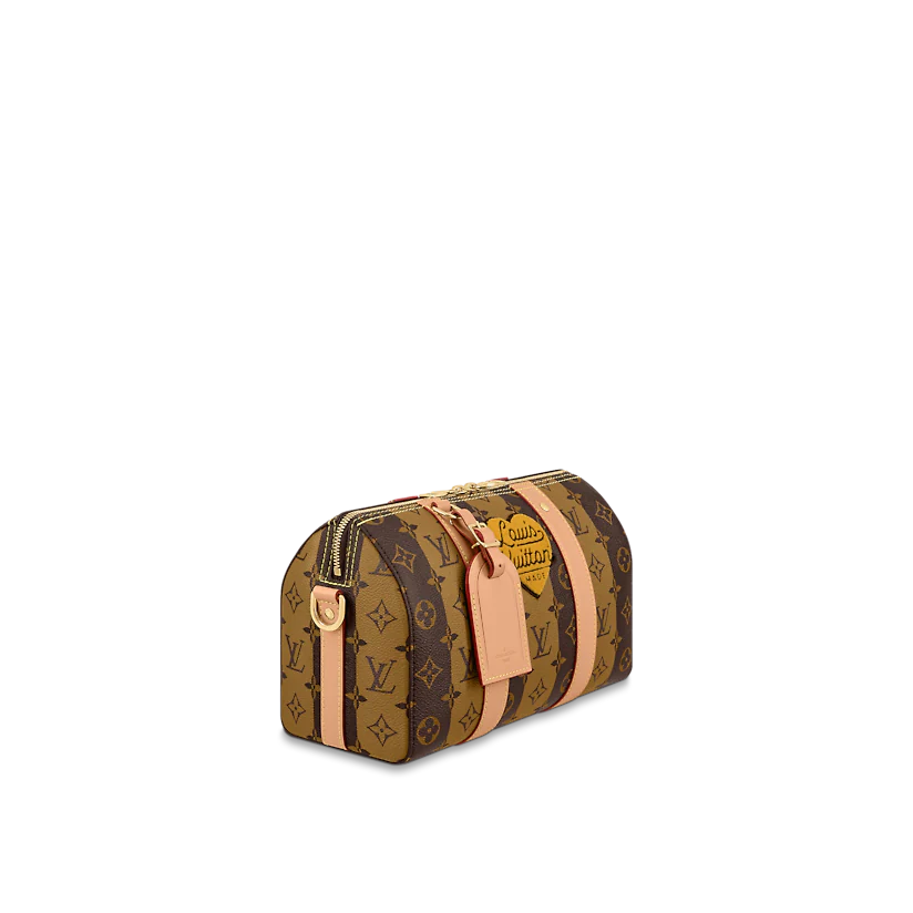 Túi Nam Louis Vuitton City Keepall Monogram Stripes 'Brown Canvas' 