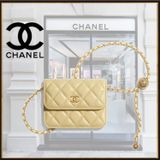  Túi Nữ Chanel Clutch On Chain Lambskin 'Gold' 