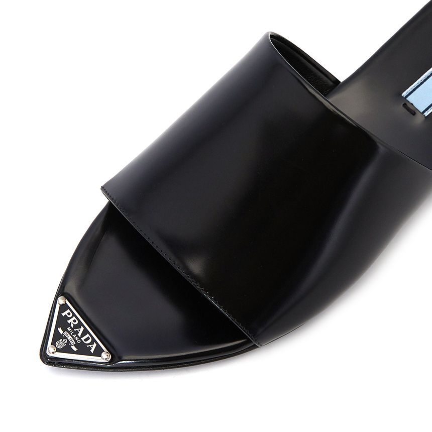  Giày Nữ Prada Scratch Logo Brushed 'Black' 