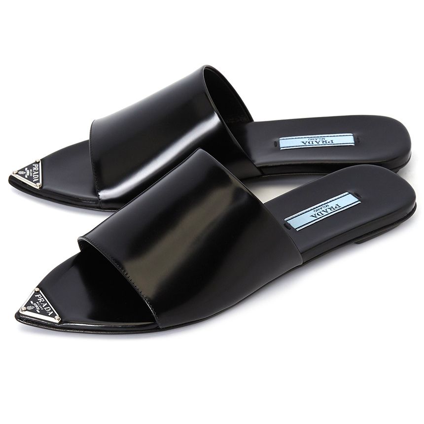  Giày Nữ Prada Scratch Logo Brushed 'Black' 