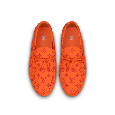  Giày Nam Louis Vuitton Driver Moccasins 'Orange' 
