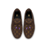  Giày Nam Louis Vuitton Lv Driver Moccasin Ebony 'Beige' 