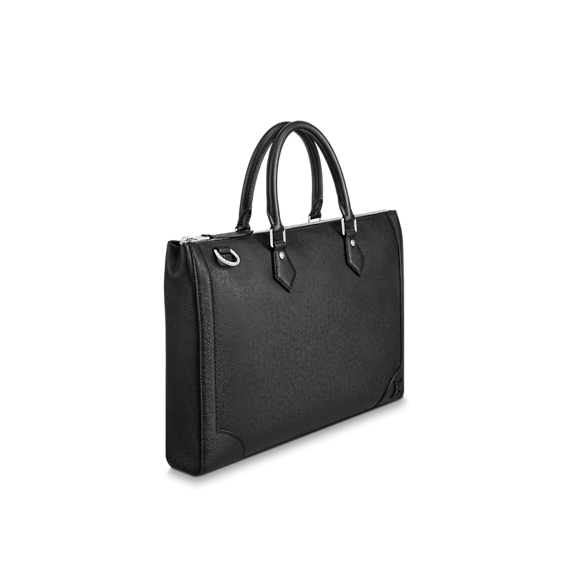  Túi Nam Louis Vuitton Slim Briefcase 'Black Taiga Leather' 