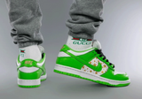  Giày Nike Sb Dunk Low Supreme Stars Mean 'Green' 