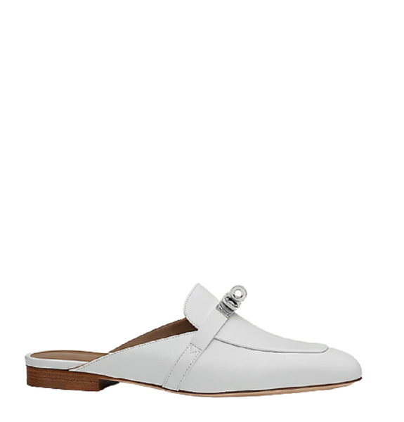  Giày Nữ Hermes Oz Mule Blanc 