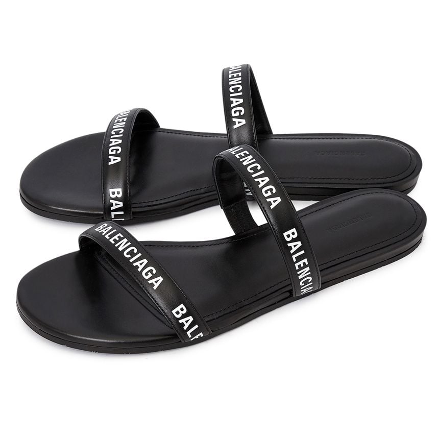 Balenciaga round flat online sandals