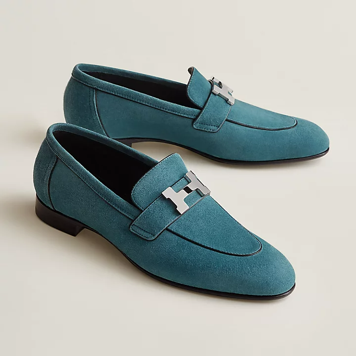 Mocassin Hermès Charlotte - Taille 41.5 - Noir - Occasion Très Bon état - Modèle H21197