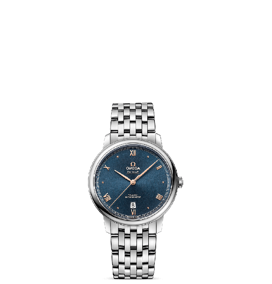  Đồng Hồ Nam OMEGA De Ville Prestige Automatic Chronometer 'Blue' Dial 