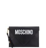  Túi Nữ Moschino Leather Envelope Clutch 'Black' 