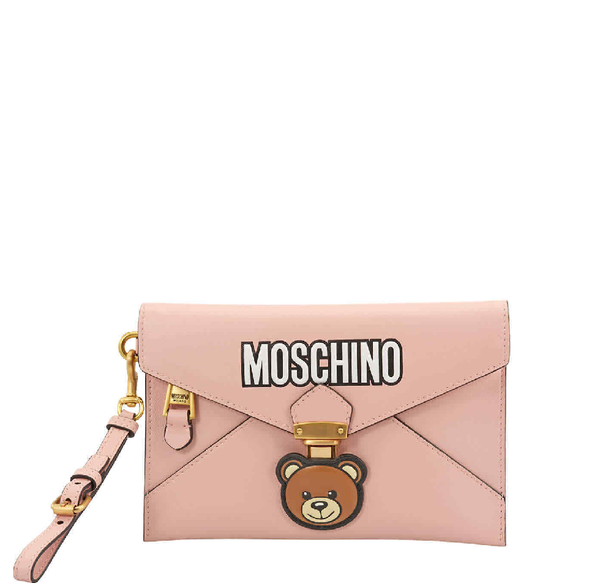  Túi Nữ Moschino Bear Faux Leather Wristlet 'Pink' 