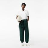  Áo Nam Lacoste Regular Fit Signature Print Stretch Piqué 'White' 