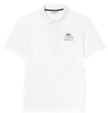  Áo Nam Lacoste Regular Fit Signature Print Stretch Piqué 'White' 