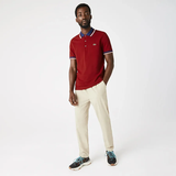  Áo Nam Lacoste Regular Fit Contrast Collar Polo 'Red' 
