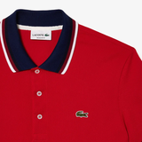  Áo Nam Lacoste Regular Fit Contrast Collar Polo 'Red' 