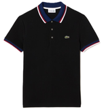  Áo Nam Lacoste Regular Fit Contrast Collar Polo 'Black' 