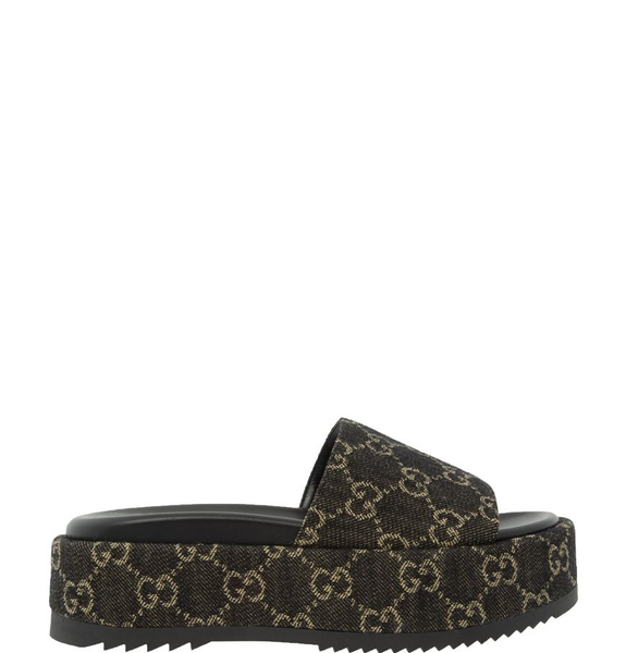  Dép Nữ Gucci Angellia Platfoem 55mm Sandal 'Black' 