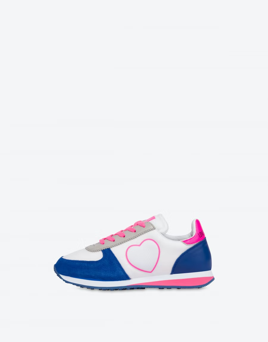  Giày Moschino Nữ Walk Love Running  'White' 