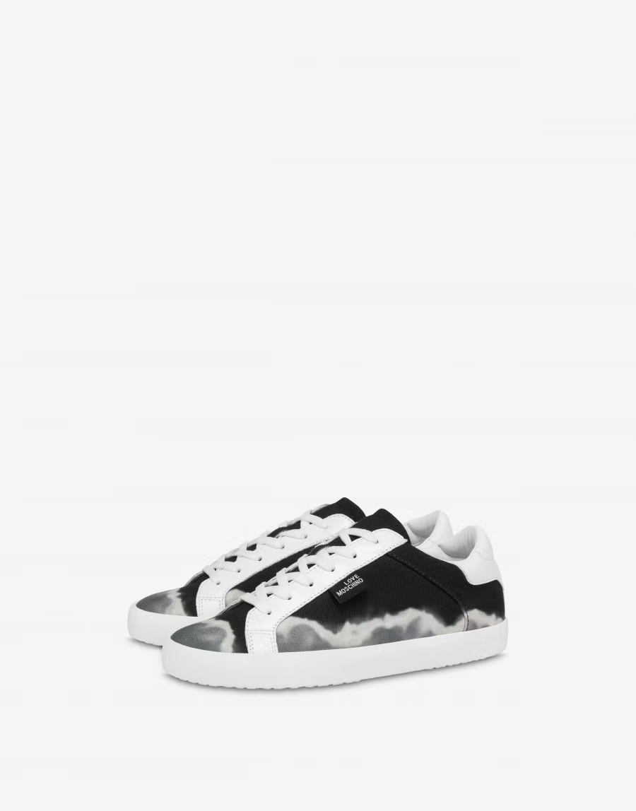  Giày Moschino Nữ Tie Dye Canvas 'Black' 