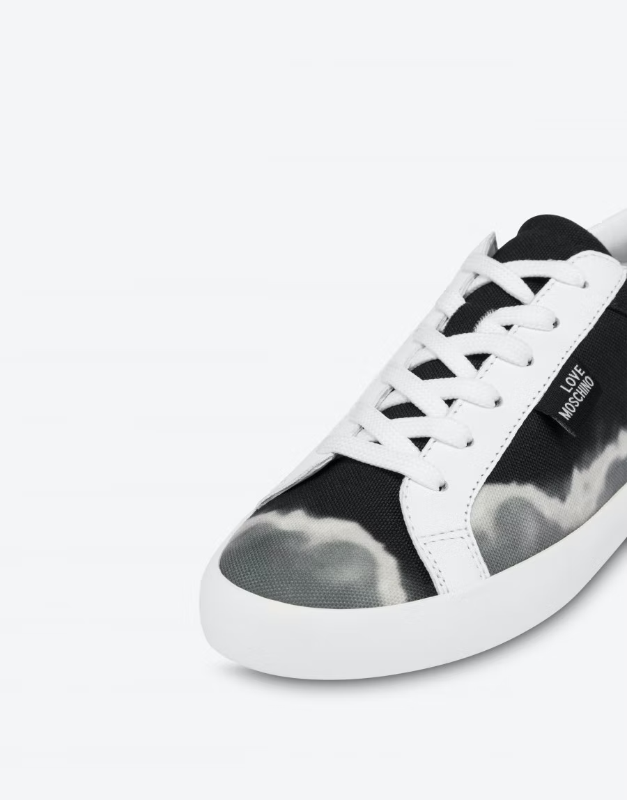  Giày Moschino Nữ Tie Dye Canvas 'Black' 
