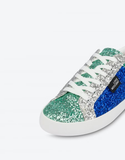  Giày Moschino Nữ Glitter  'Electric Blue' 