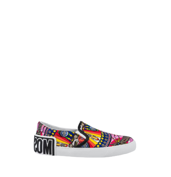  Giày Moschino Nữ Pinball Print Slip On 'Multicoloured' 